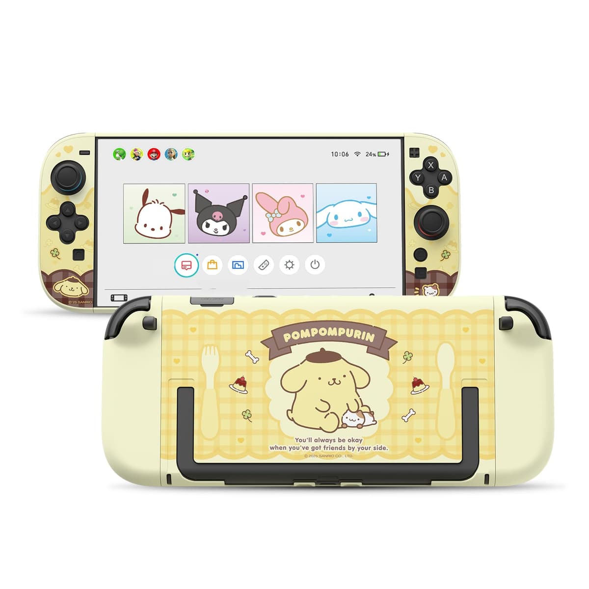 Kuitmor Cute Plush Protective Case Compatible with Switch 2 (2025), Anti-Scratch and Shock-Absorption Hard PC Shell Cover for Switch 2 Game Console and Joystick Controller - KLM — view 17