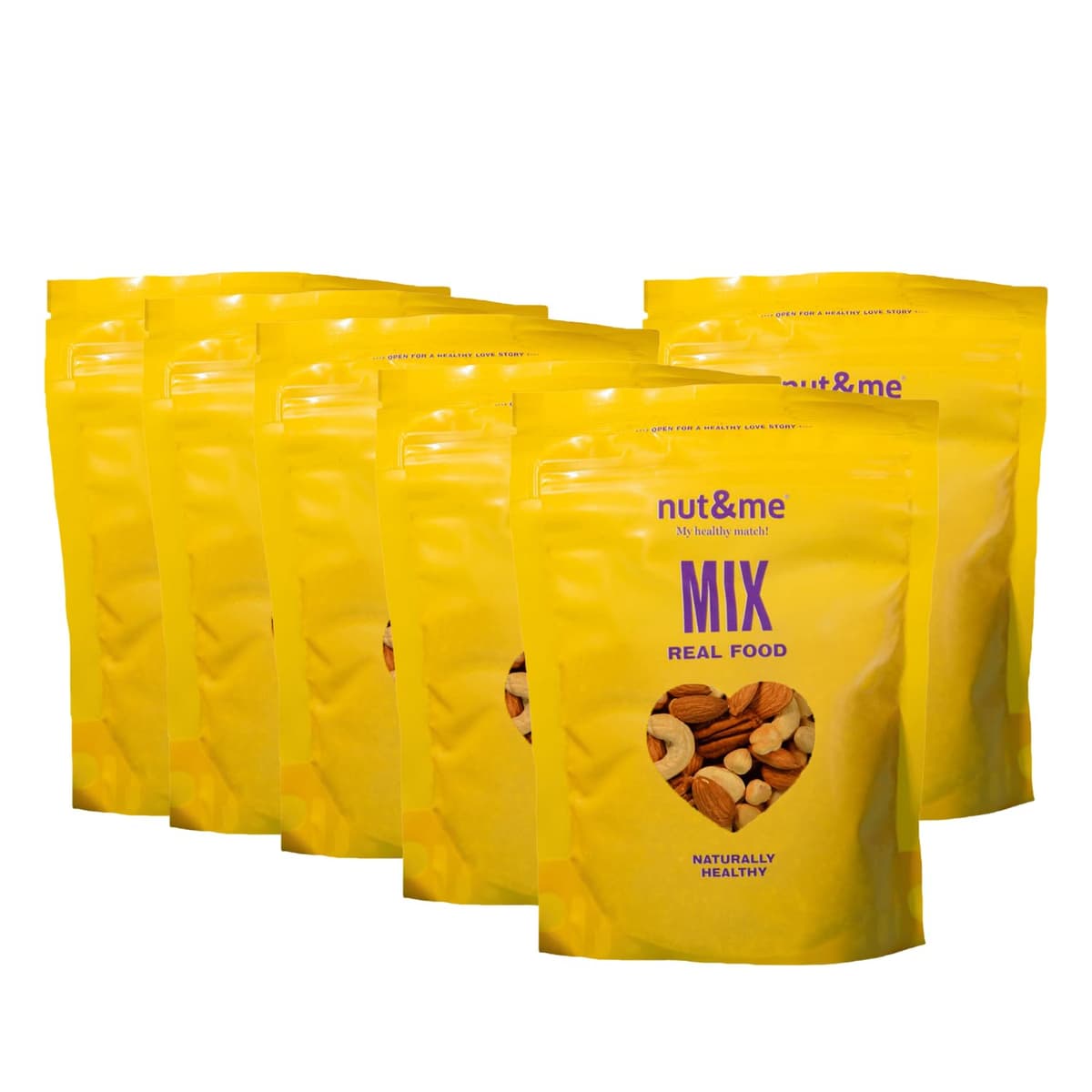 Mix natural de frutos secos 900 gr nut&me | Sin gluten | Vegano | Frutos secos premium | Perfecto para entrenar | Pack 6 x 150 gr
