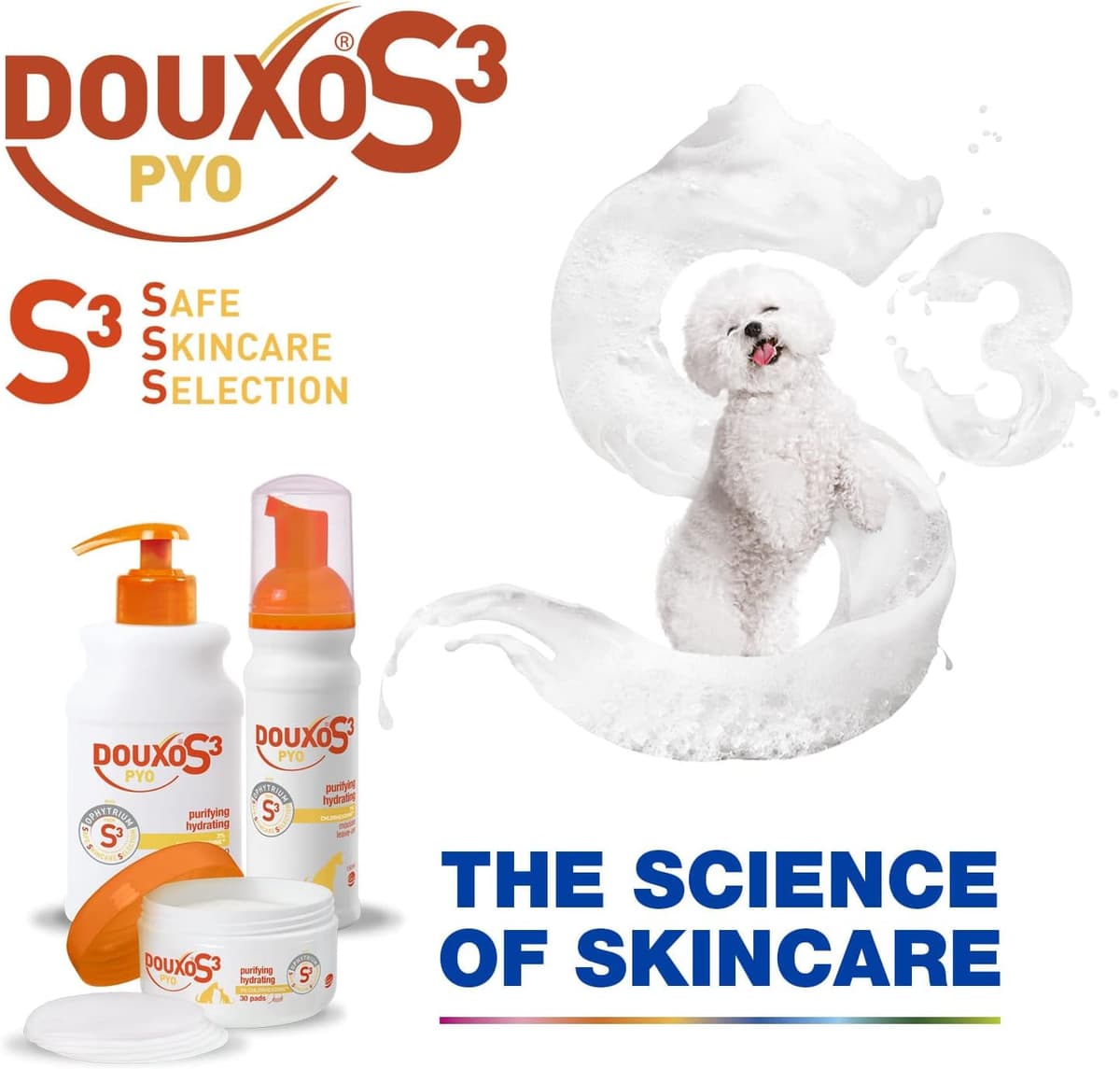 DOUXO S3 PYO Antibacterial and Antifungal Dog and Cat Shampoo - Hypoallergenic Fragrance - Veterinary Recommended and Clinica — view 4
