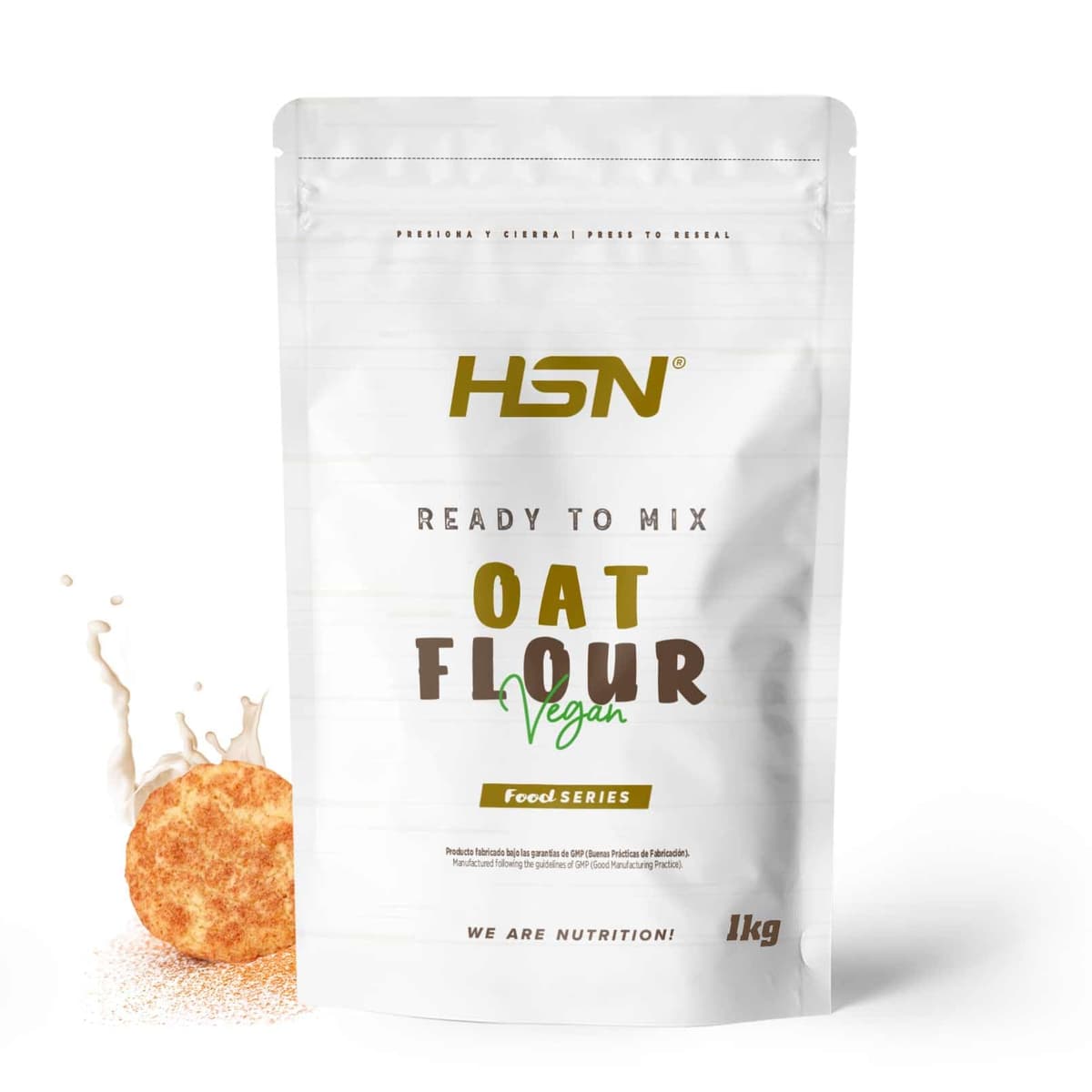 HSN Harina de Avena de Sabores Instantánea en Polvo | Sin Sabor 3Kg = 60 Tomas por Envase | Sin Azúcares Añadidos | Ideal Tortitas de Avena, Batidos de Proteínas | No-GMO, Vegano — view 28