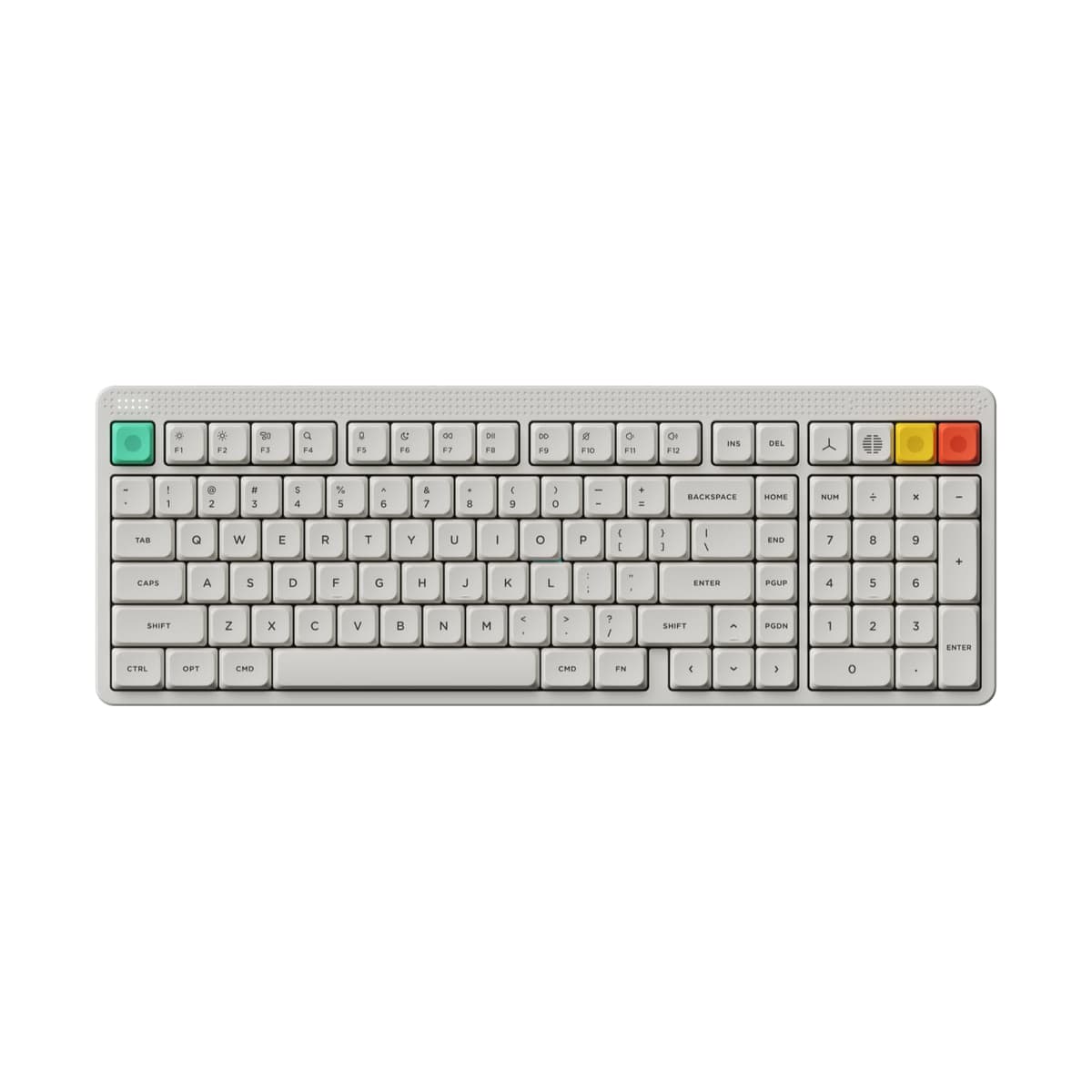 NuPhy Node100 Wireless Mechanical Keyboard, Hot Swappable Custom Low Profile Keyboard, 103 Keys Computer Gaming Keyboards, Supports Touch Gestures, PBT Keycaps, RGB Backlit, Bluetooth/2.4GHz/USB-C — view 8