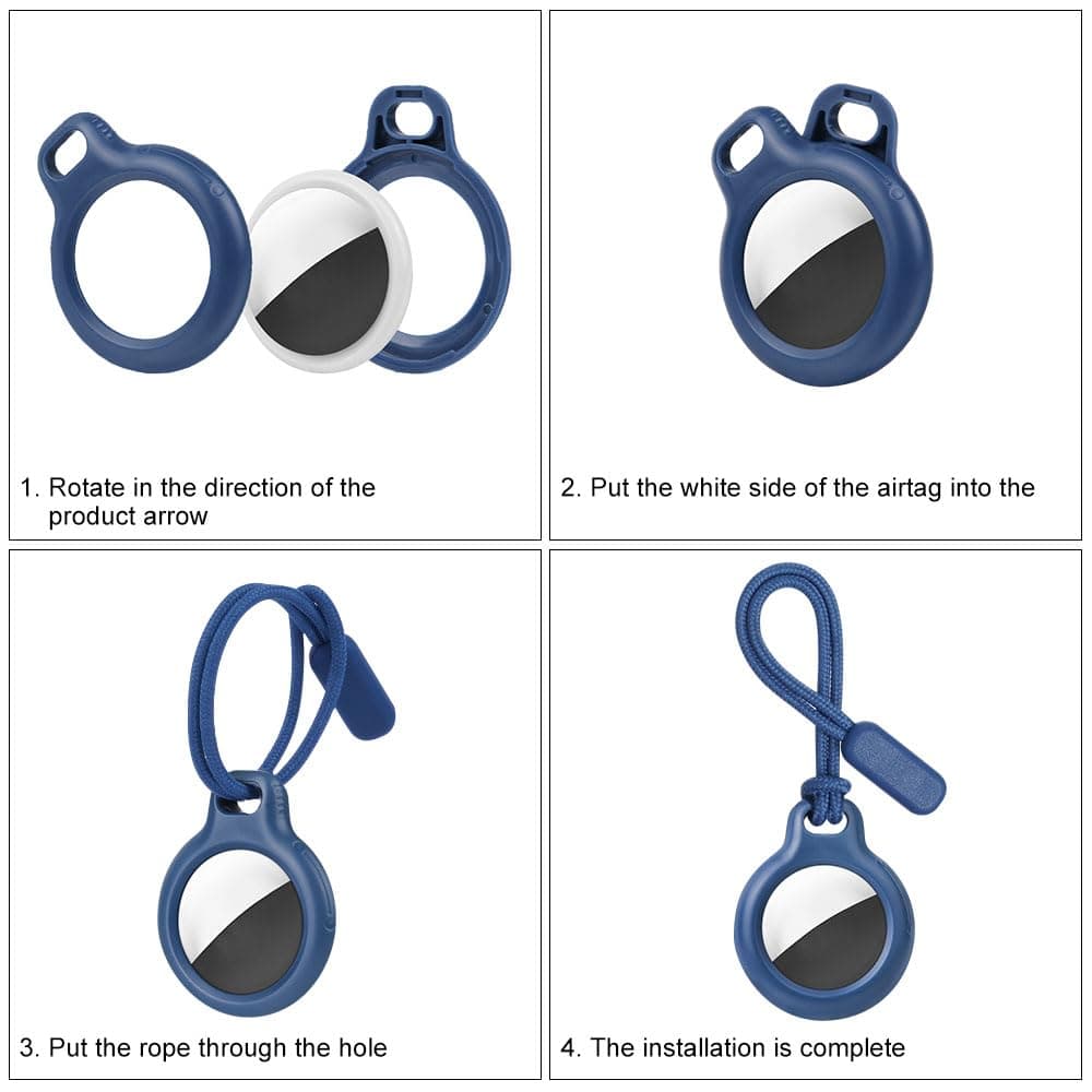 Ainiv Llavero para AirTag, 1 Pieza Funda Protectora, Portátil Llavero Impermeable para AirTag 2021, Localizador para Keychain, Mascotas y Mochilas — view 2