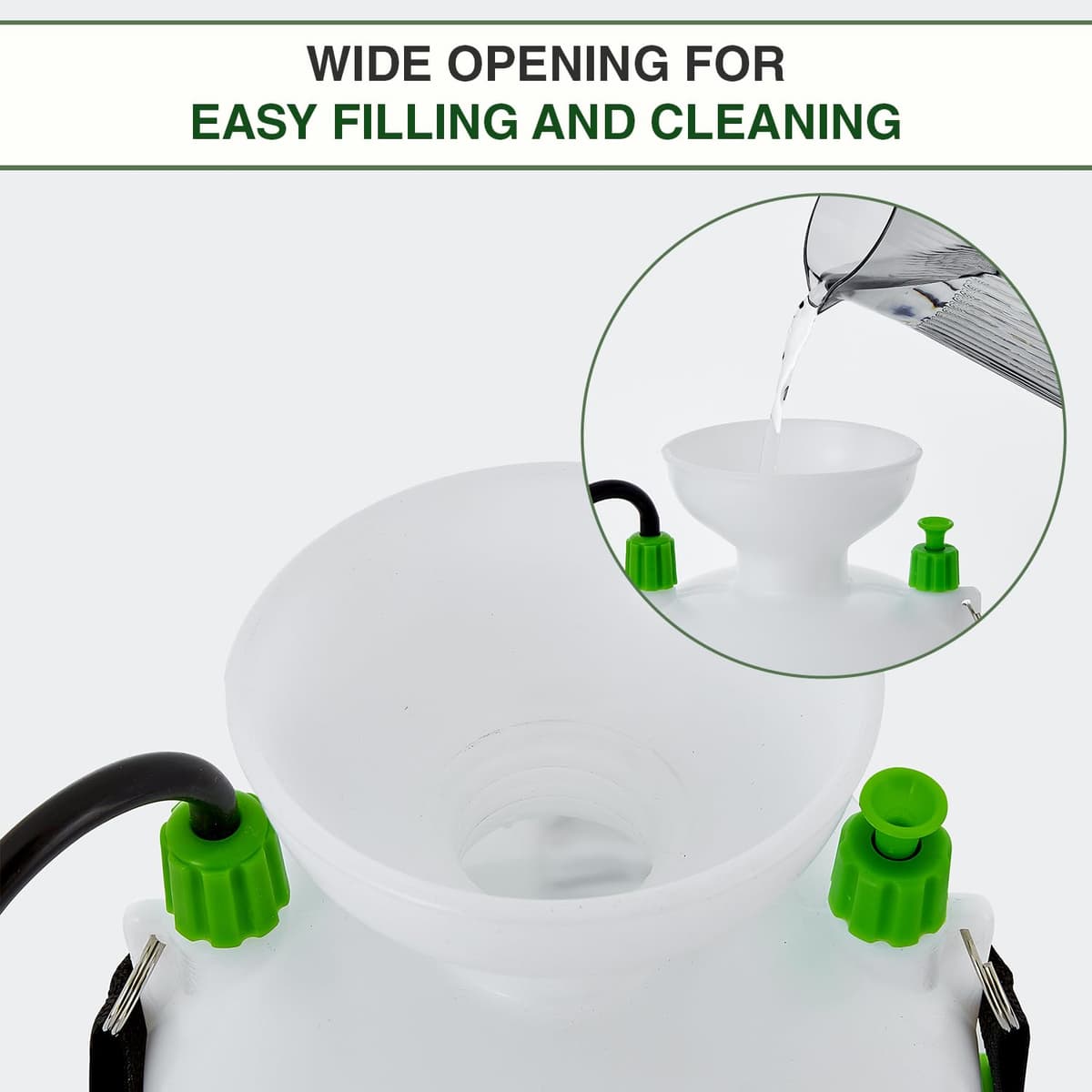 ANSIO® Garden Sprayer 5 litre Pressure Sprayer Pump Action, Weed Killer, Water Pump, Ideal with Pesticides, Insecticides, Fungicides. — view 4