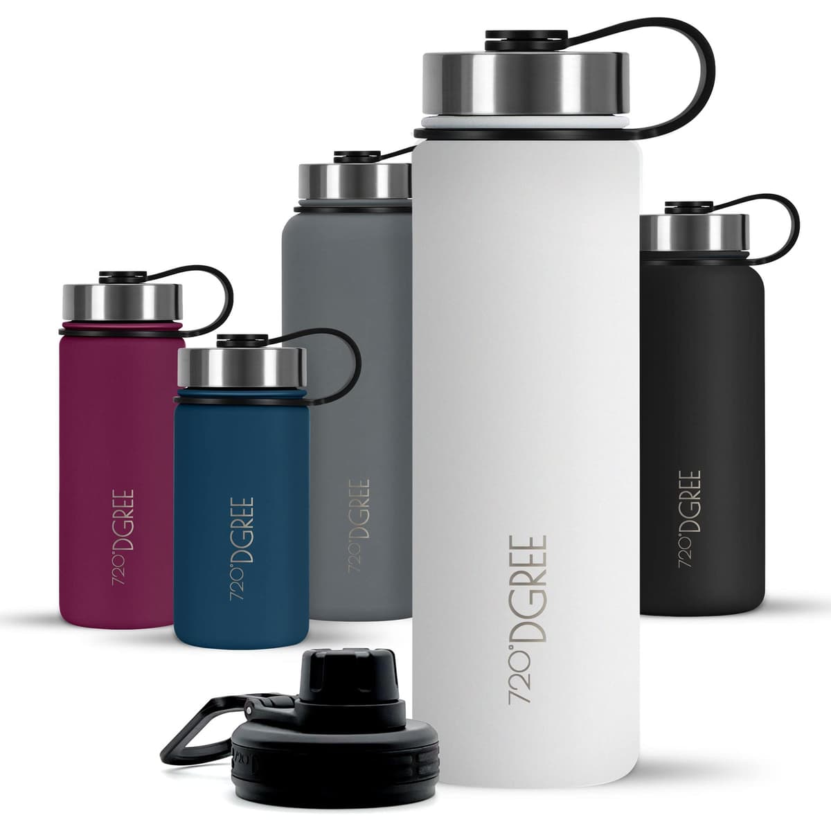 720°DGREE Botella Agua Termo Acero Inoxidable “noLimit“ – 410ml, 530ml, 710ml, 950ml, 1200ml - Sin BPA Free, Antigoteo y Prueba de Fugas - Frasco térmico, Cantimplora Aislada +Cubierta Deportes Gratis — view 13