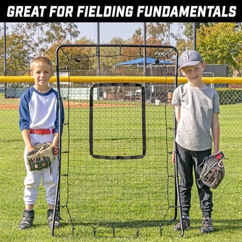 GoSports 5 x 3 ft Baseball & Softball Pitching and Fielding Rebounder - Pitch Back Return Net with Strike Zone — view 5