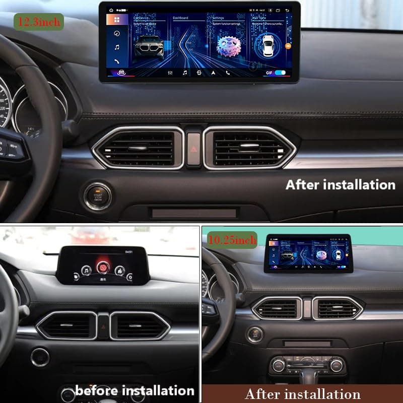Android 14 Radio Coche Pantalla Táctil 12.3 Pulgadas para Mazda CX-5 CX-8 2016-2019 Conectar y Usar Navegación GPS Control del Volante 4G WiFi FM Am RDS Enlace ESP N400 Pro 12.3 8 Core 4G+WiFi 4+64GB — view 2