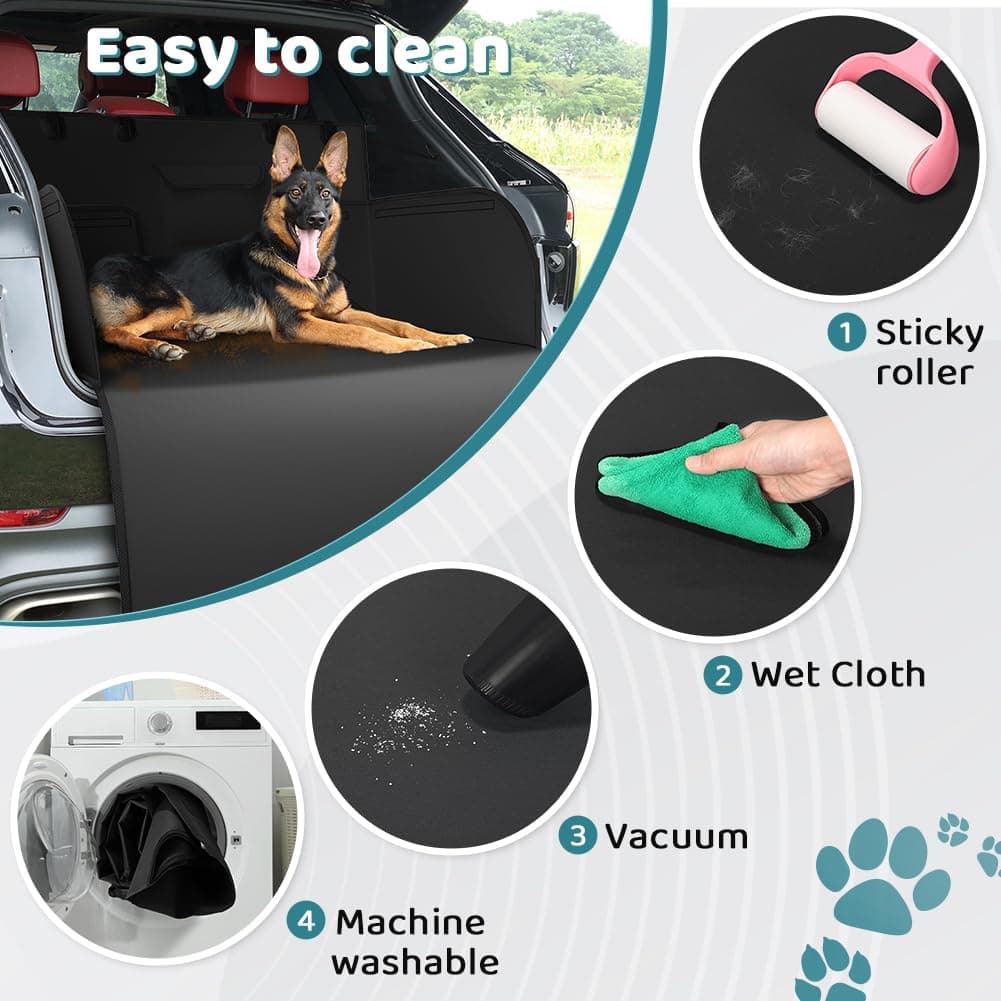 KYG Protector Maletero Coche Universal Impermeable y Resistente Protector Maletero con Protección Lateral Funda Maletero Fácil de Limpiar para Coches, SUVs y Camiones, 185 * 105 * 38cm - Negro — view 4