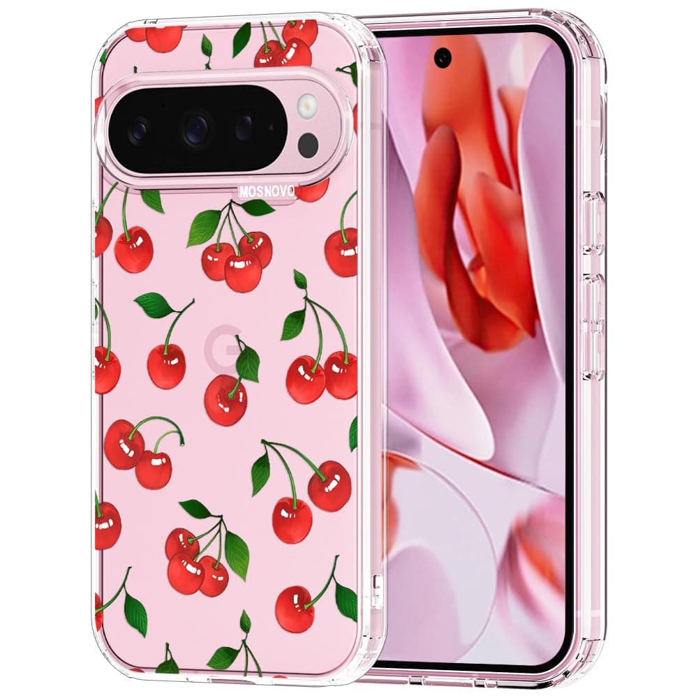 MOSNOVO Case for Google Pixel 9 & Pixel 9 Pro, [Buffertech 6.6ft Military-Grade Drop Protection] [Anti Peel Off Tech] Clear TPU Bumper Phone Case Cover Design - Eucalyptus — view 44