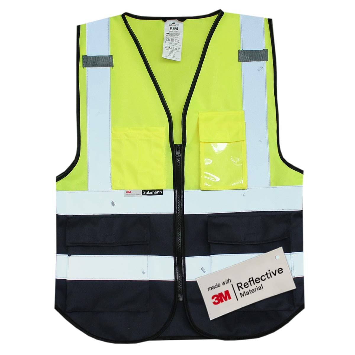 Salzmann Chaleco de Seguridad Multibolsillos | 14 Colores y 5 Tamaños | Hecho con cinta reflectante 3M — view 13