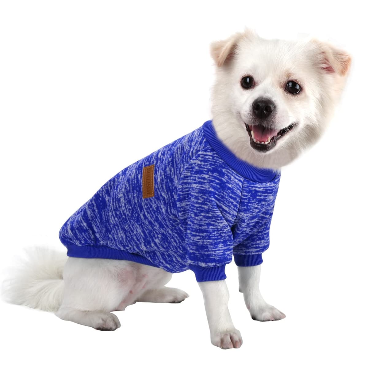 Dog Jumper Medium Chihuahua Jumper Christmas Sweater Fleece Inside Soft Cozy, Colour Vibrant Easy to Take On and Off (Pink+Grey, M) — view 24