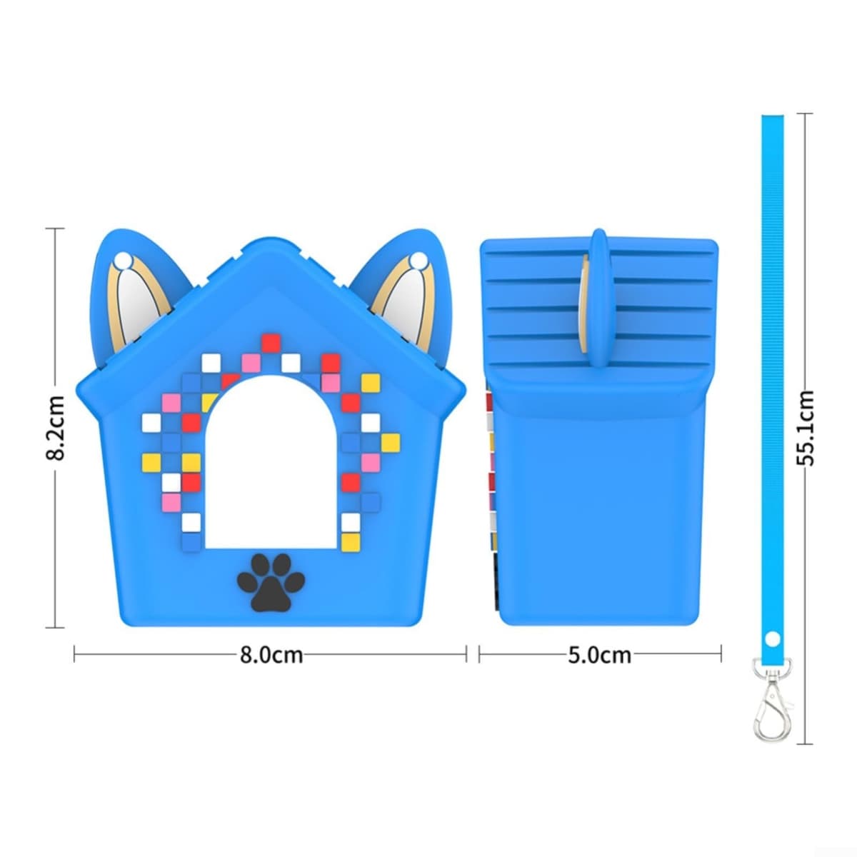 Funda protectora de silicona para Bitzee para casa de perros, a prueba de golpes y polvo, carcasa de silicona ligera con puertos y botones, incluye práctico accesorio de cordón (coloreado) — view 4
