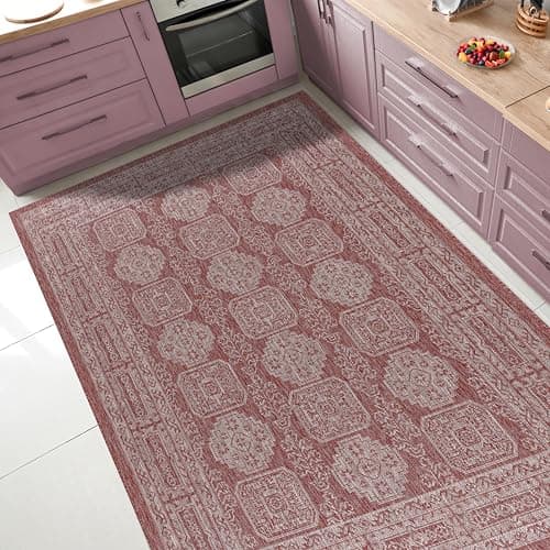 Keen Home Design Terrace Outdoor Area Rug - 5x8 Washable Indoor/Outdoor Rug for Patio, Kitchen, Balcony, Beach, Garden, Deck and Porch, Size: 5'3"x7'7" — view 3