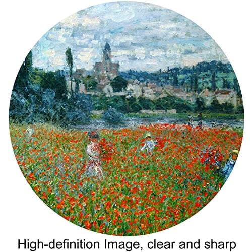 Poppy Field near Vetheuil 1879 by Claude Monet Framed Size:34.5x28.5 inches,Image Size:30x24 inches World Classic Reproductions For HomeDecor,Vintage Pattern Gold Frame — view 2