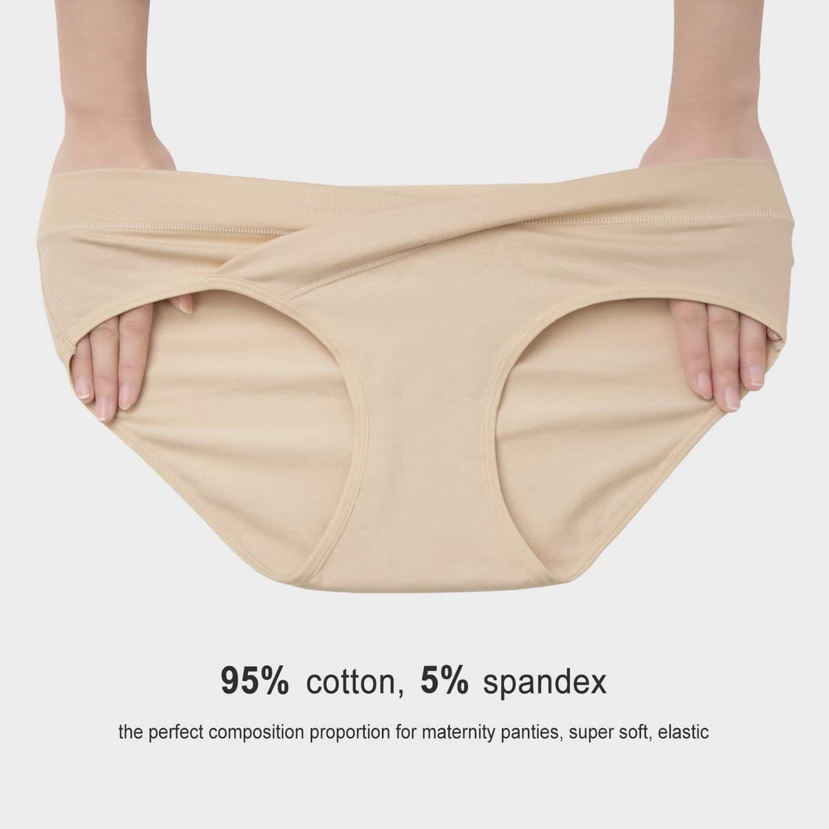 HBselect 6 Bragas Embarazadas Algodon U Forma Braguitas para Premamá Cintura Bajo Bragas Maternidad — view 4