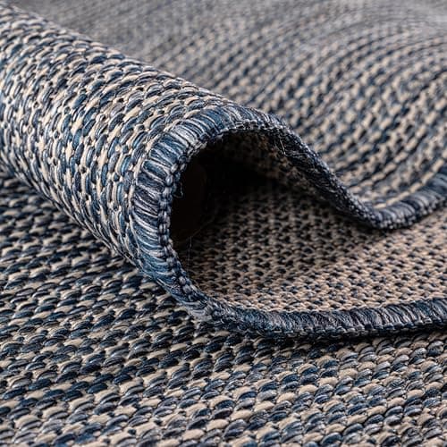 Keen Home Design Terrace Outdoor Round Rug - 8ft Round Washable Indoor/Outdoor Rug for Patio, Kitchen, Balcony, Beach, Garden, Deck and Porch, Size: 7'7" Round — view 5