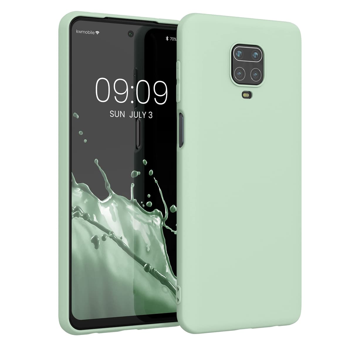 kwmobile Carcasa Compatible con Xiaomi Redmi Note 14 Pro 5G / Poco X7 Funda - Funda Ultrafina de TPU con Bordes elevados - Lavanda Metalizado — view 180