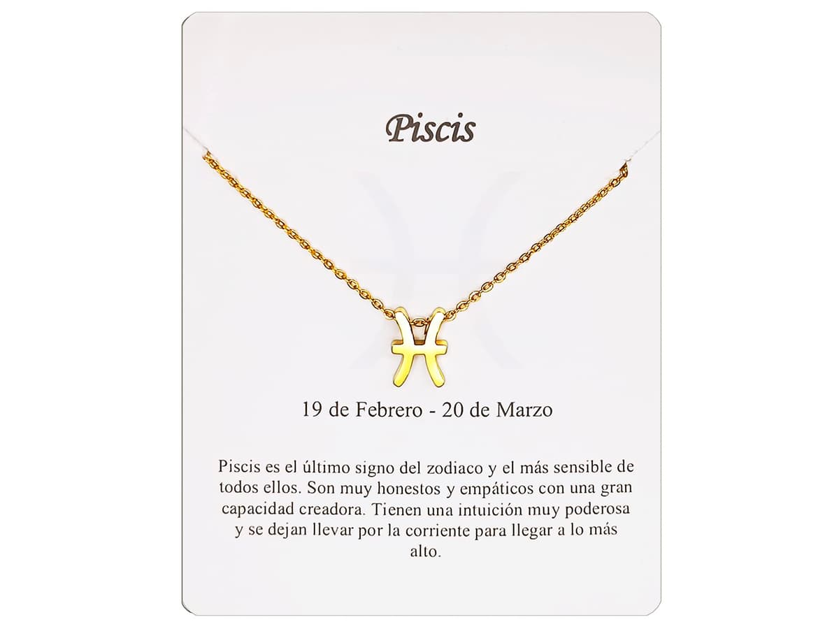 Collar Signo Zodiaco Acero Inoxidable hermosa Tarjeta Significado Signo Zodiacal Colgante Horóscopo Para mujer Regalo Cumpleaños — view 30