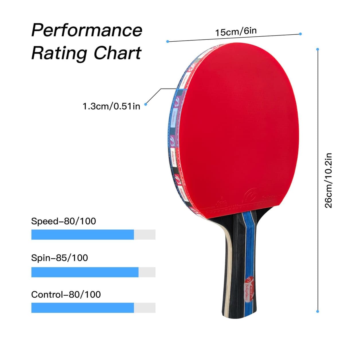 Baozun Raquetas Ping Pong Set con Palas de Ping Pong, Pelotas y Bolsa — view 4