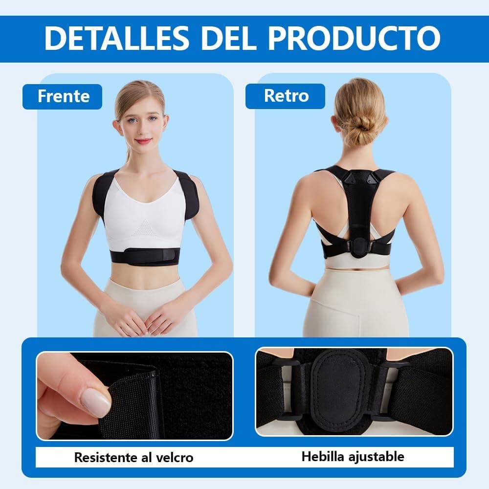 Prety Back Posture Corrector for Men and Women, Adjustable and Breathable Back Corrector – Ergonomic Support to Relieve Neck and Shoulder Pain, Invisible Back Corrector Design — view 5