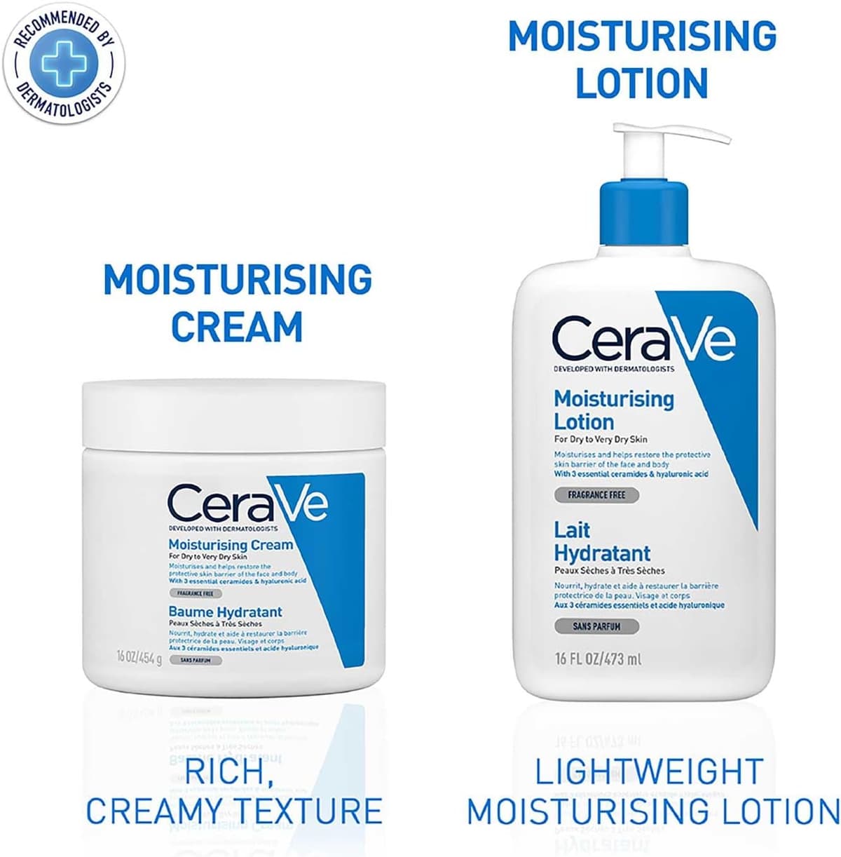 CeraVe Moisturising Lotion, for normal to very dry skin, Enriched with 3 Essential Ceramides, Hyaluronic Acid and MVe technol — view 9