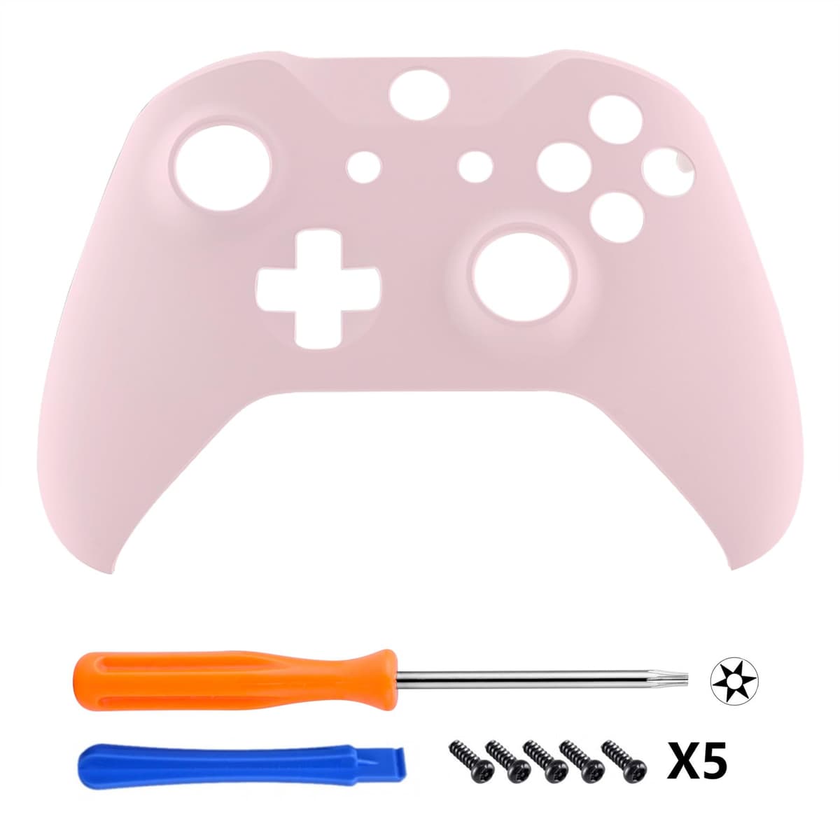 eXtremeRate Replacement Front Housing Shell for Xbox One S/X Controller, Cherry Blossoms Pink Custom Kit Faceplate Cover Case for Xbox Wireless Controller (Model 1708) - Controller NOT Included — view 3