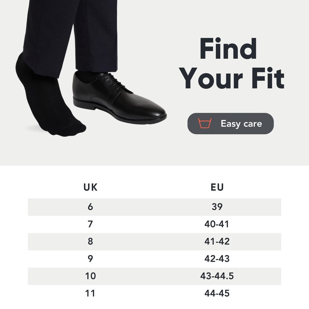 FM London 10-Pack Plain Mens Socks - Comfortable Charcoal, Navy & Black Socks for Men - Smart Dress Look - Suitable for Work and Casual Wear - Cotton Rich, Breathable, Stain Resistant and Durable — view 5