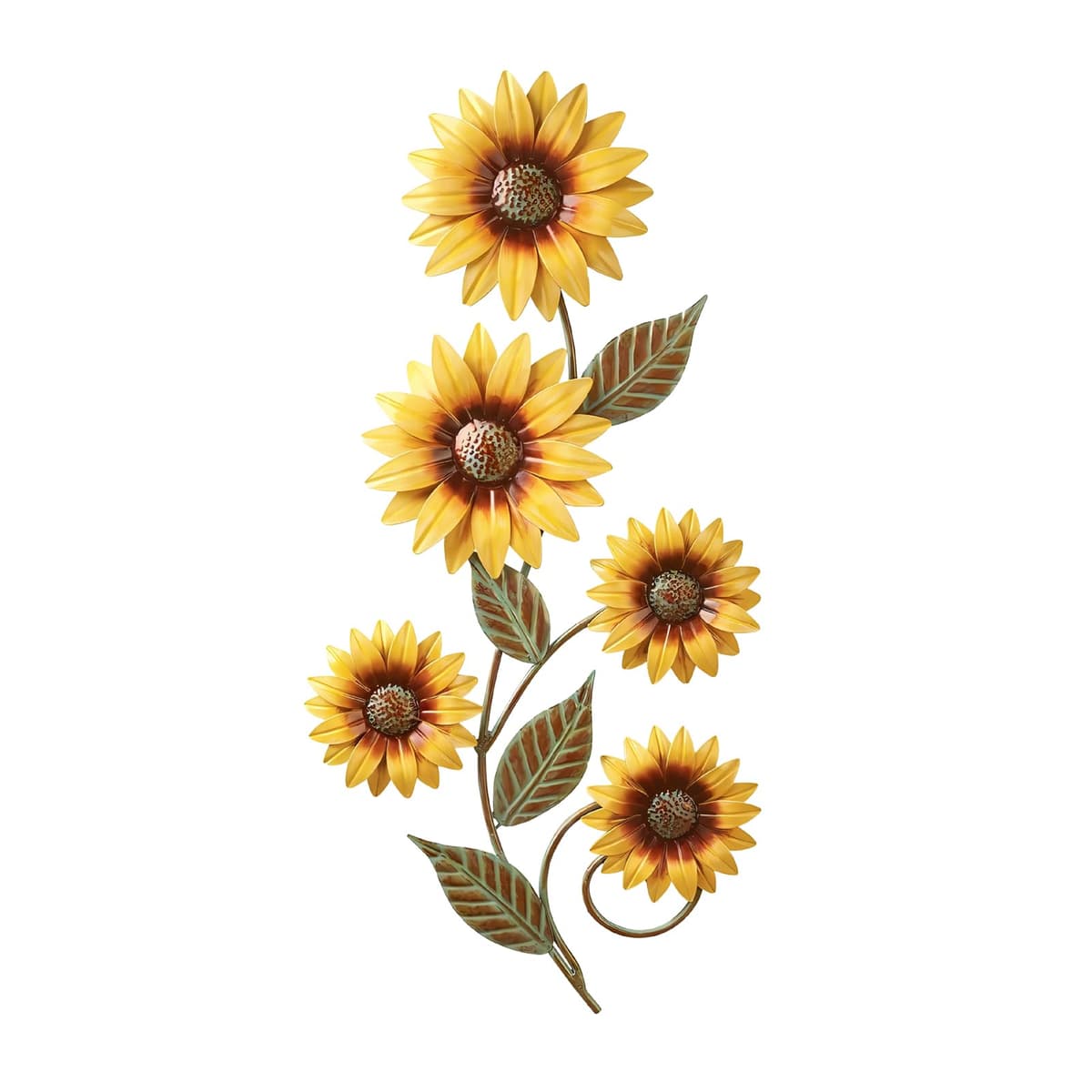 Plipdhy Metal Sunflower Wall Decorations,Garden Wall Art Outdoor Indoors,Metal Flowers Wall Hanging Ornament for Porch,Patio,Kitchen,Living Room,Farmhouse,Balcony