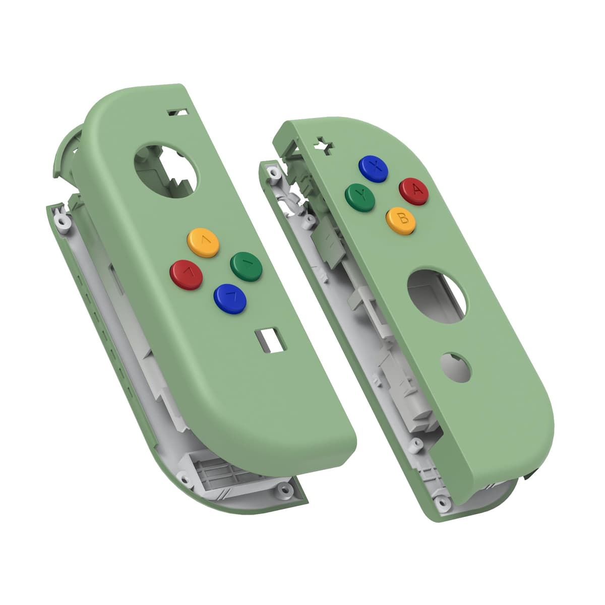 eXtremeRate Carcasa Joycon para Nintendo Switch & OLED Funda de Agarre Reemplazo Shell con Botones para Nintendo Switch Joycons OLED No Incluye Carcasa de Consola(Rojo Esmerilado) — view 17