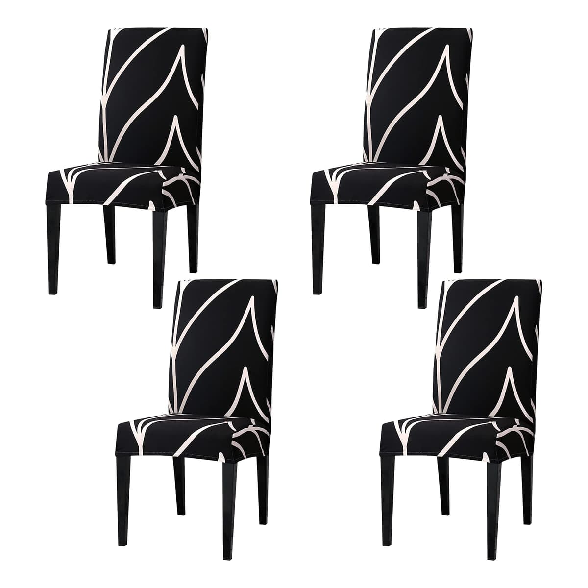 Dining Room Chair Covers Slipcovers Set of 4, Stretch Removable Washable Dining Chair Protector Decoration Cover Seat Slipcover for Hotel, Ceremony, Banquet, Kitchen, Restaurant, Home — view 13