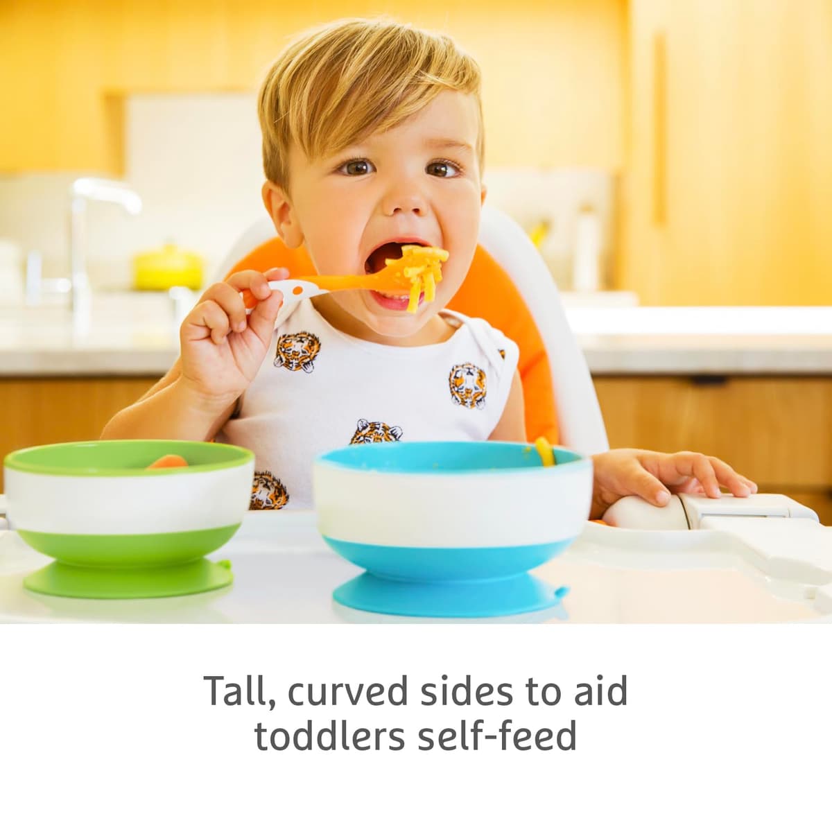 Munchkin Stay Put Baby Suction Bowl Set| Baby Bowls for Weaning| Baby Feeding Suction Dish Pack| for Babies & Toddlers 6 Months+|BPA Free Weaning Set for Babies| Microwave/Dishwasher Safe | 3 Pack — view 4