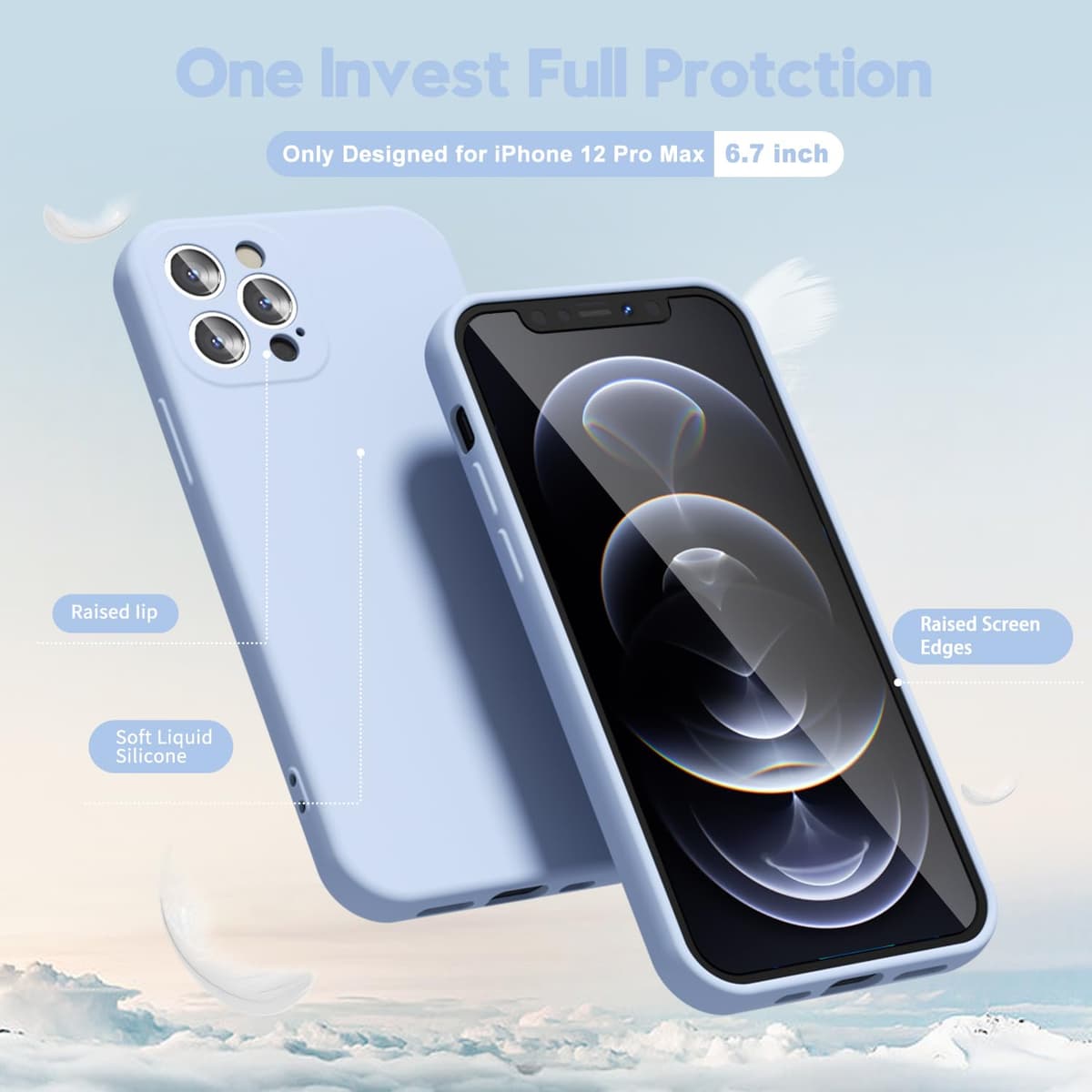 oakxco for iPhone 17 Pro Max Phone Case Liquid Silicone, Cute Thin Slim Grip Soft Rubber Gel for Women Men, Smooth Matte TPU Plain Solid Color Girly Simple Case with Camera Cover, Light Pink — view 1414