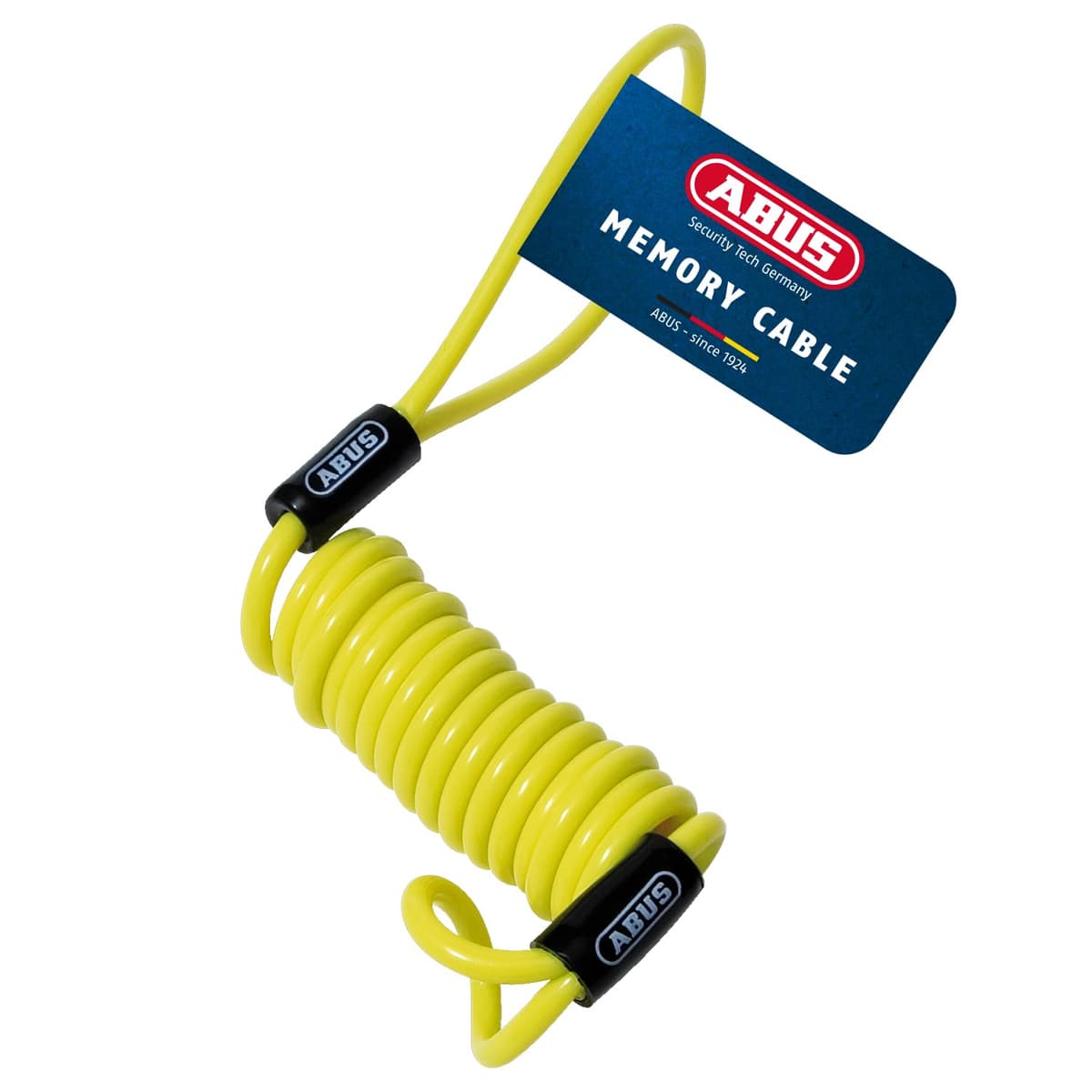 ABUS Memory Cable - cable recordatorio para el recordatorio visual del bloqueo del disco de freno - para la seguridad de la moto, amarillo