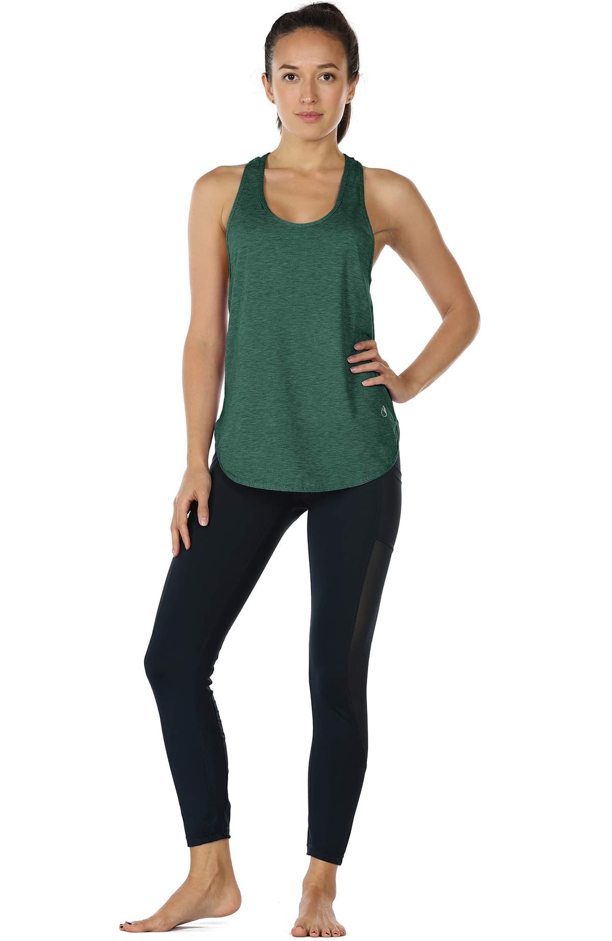icyzone Camiseta sin Mangas de Fitness para Mujer Racerback Chaleco Deportivo — view 5