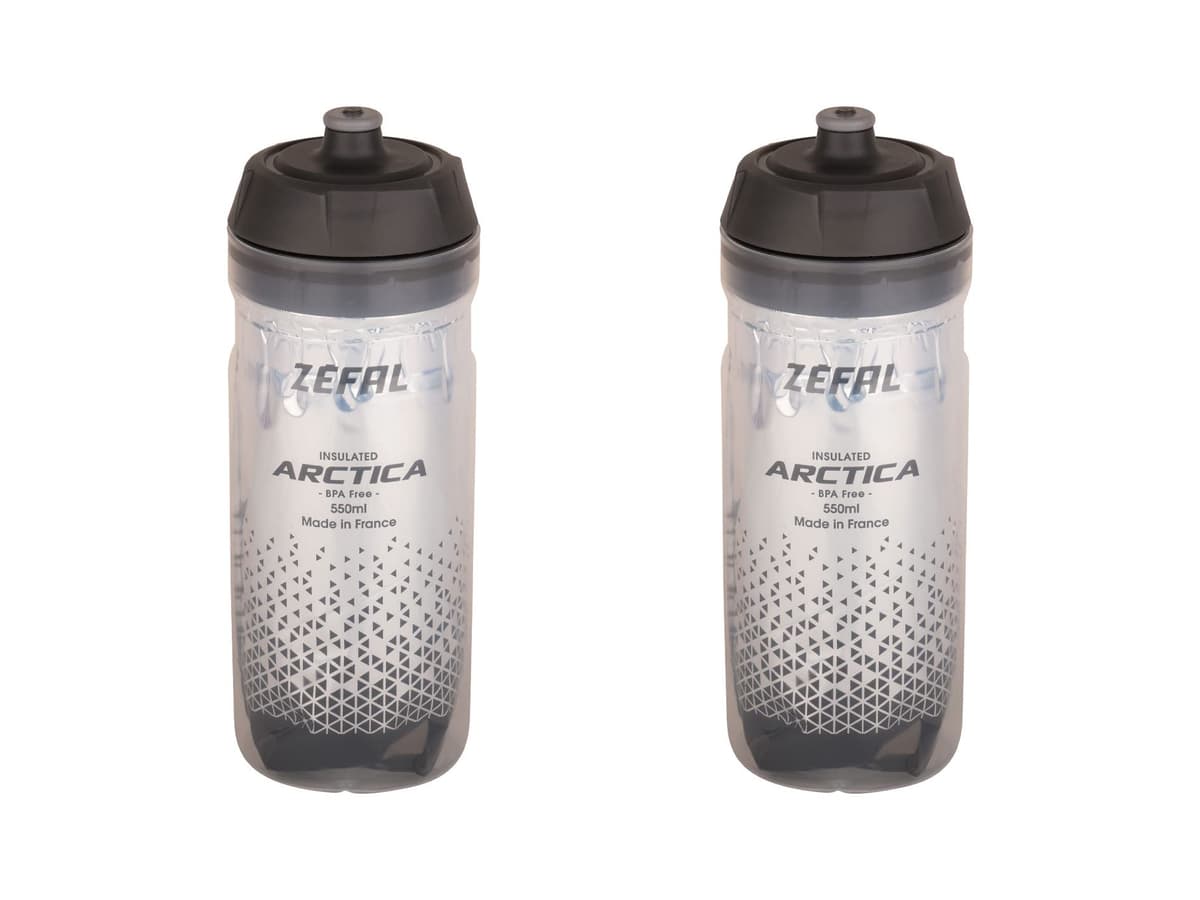ZEFAL Pack Arctica 75 - Lote de 2 bidones 750 ml para bicicleta, botella de bicicleta isotérmica - Inodoro e impermeable, botella deportiva sin BPA - Plata/Negro, 2 x 750ml — view 5