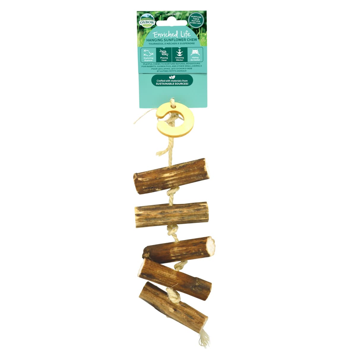 Oxbow Enriched Life Wobble Teaser - Rabbit Toys, Guinea Pig Toys, Hamster, Rabbit, Chinchilla, Rat, Chinchilla Cage Accessories, Guinea Pig Accessories for Cage — view 5