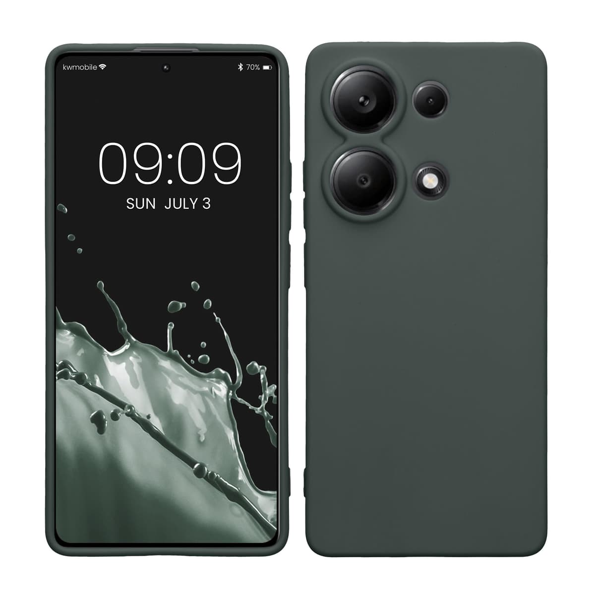 kwmobile Carcasa Compatible con Xiaomi Redmi Note 14 Pro 5G / Poco X7 Funda - Funda Ultrafina de TPU con Bordes elevados - Lavanda Metalizado — view 204