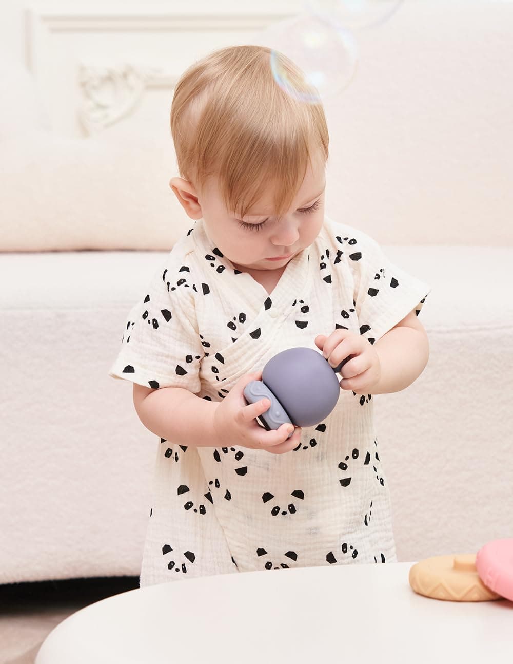 HahaNice Japanese Kimono Baby Thobe Cotton Infant Linen Romper 0-24 Months — view 2