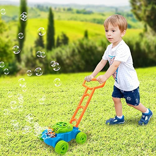 ArtCreativity Bubble Lawn Mower for Toddlers 1-3, Kids Bubble Machine for 1 Year Old Boy Gifts, Xmas Gifts for Kids, Bubbles Blowing Push Toys for Toddlers, Toys for Birthday Gifts Boys & Girls — view 3