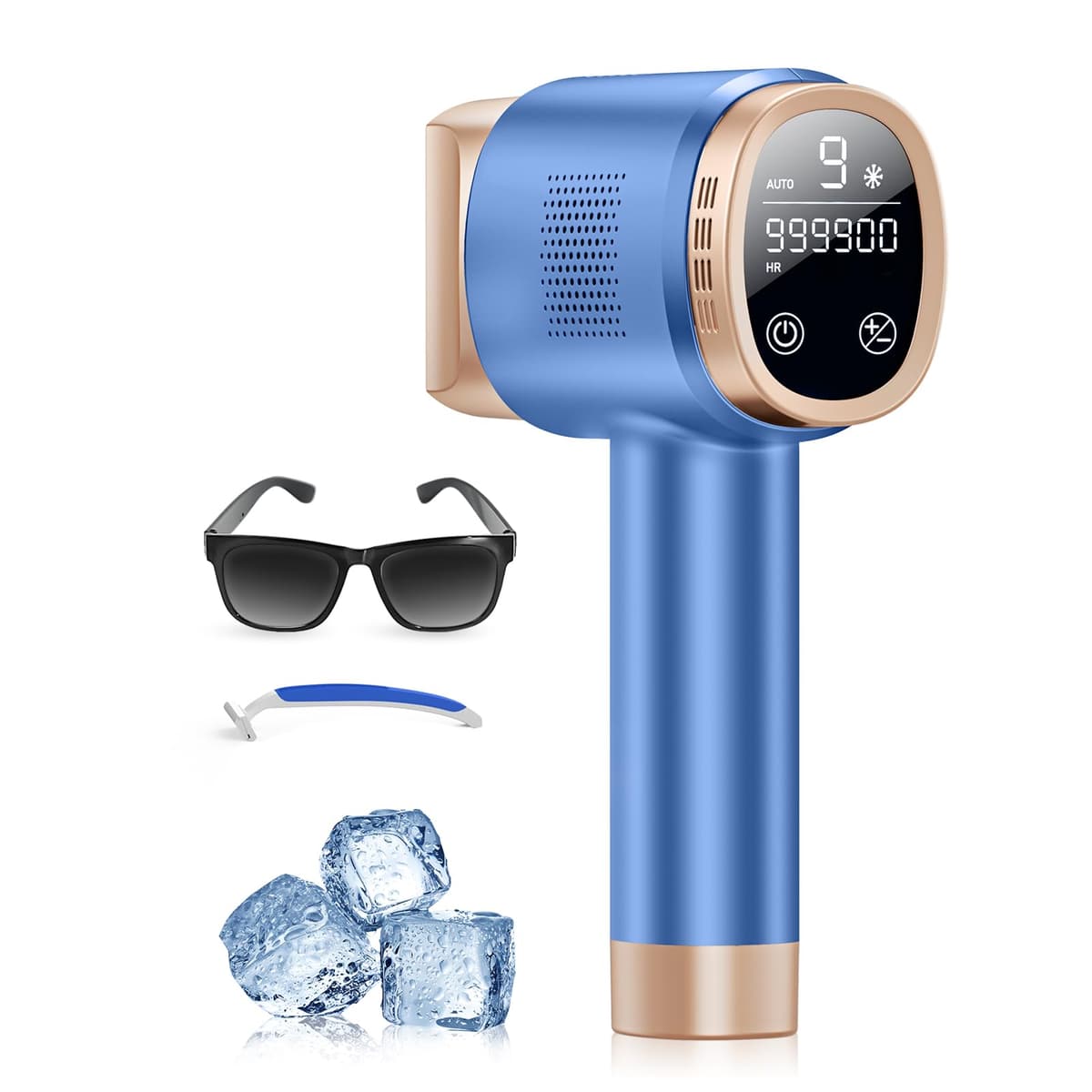 21J Depiladora Laser con Función de Refrigeración, 600-1200NM Depiladora Luz Pulsada con 9 Niveles de Energía, Pantalla Táctil LCD para Mujer y Hombre, Bikini, Axilas, Cara, Cuerpo Blanco — view 10
