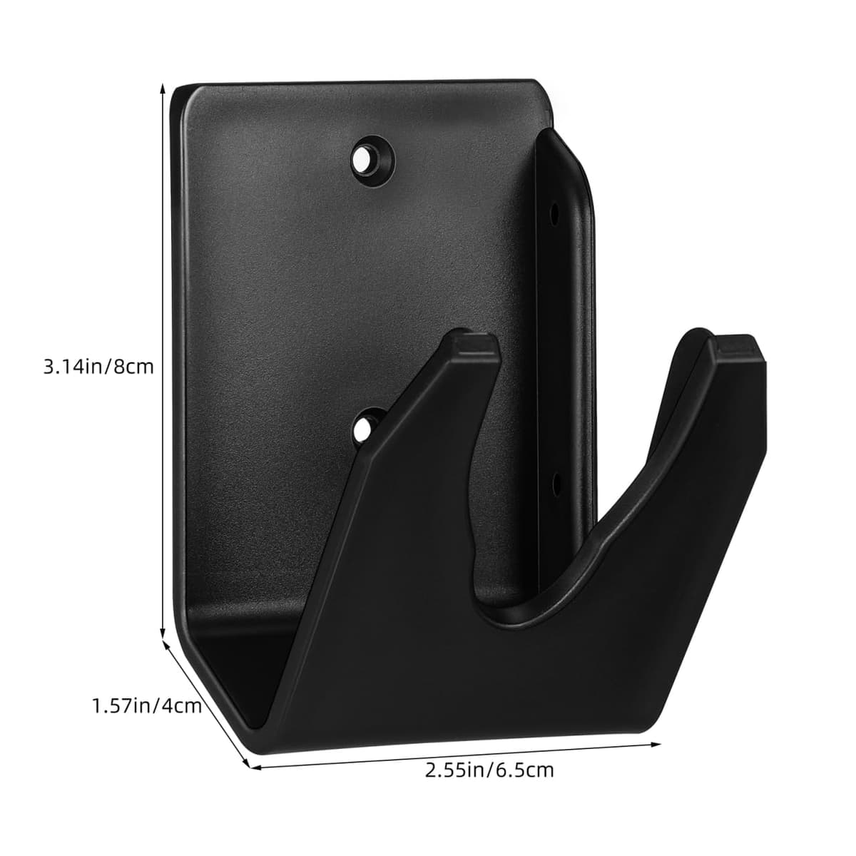 Tofficu Universal Barcode Scanner Holder, 360° Rotatable Desk Mount Bracket, Wall or Flat Installation, Black Plastic, Easy Setup for Home Use — view 2