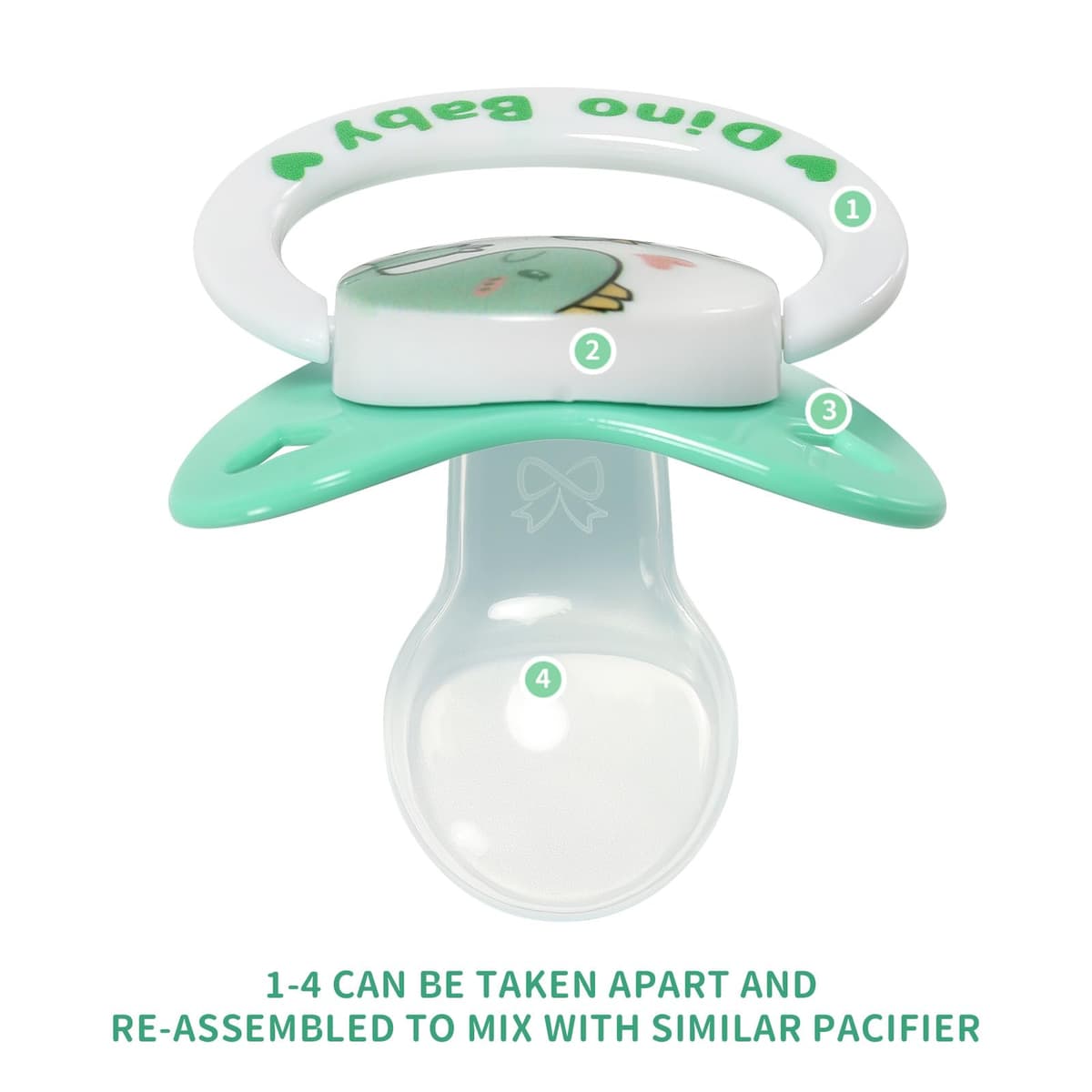CutiePlusU Large Size Pacifier Big Shield Dummy Cute Printed Soother for Men Women — view 4