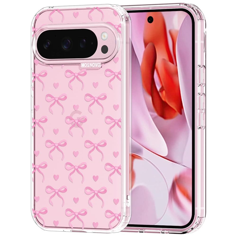 MOSNOVO Case for Google Pixel 9 & Pixel 9 Pro, [Buffertech 6.6ft Military-Grade Drop Protection] [Anti Peel Off Tech] Clear TPU Bumper Phone Case Cover Design - Eucalyptus — view 15