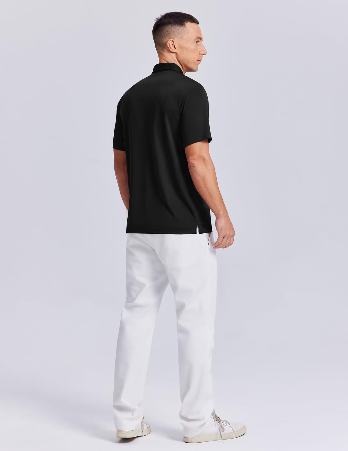 PINSPARK Mens Golf Shirt 3 Buttons Quick Dry Polo Shirts for Men Short Sleeve Casual Stylish Collared Polo Shirts — view 2