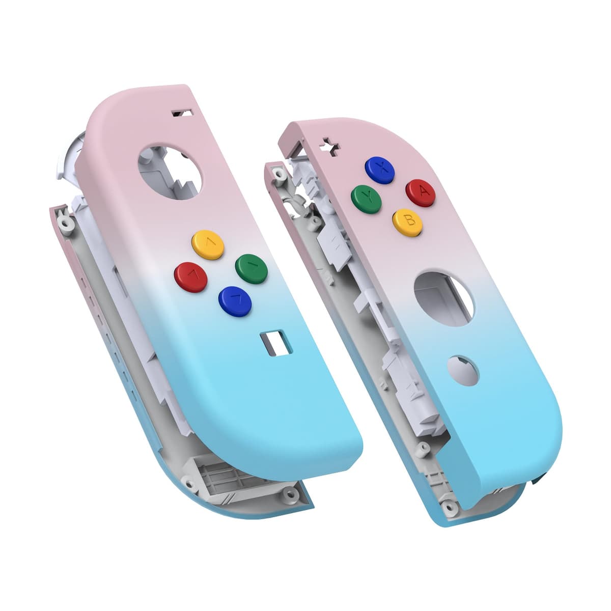 eXtremeRate Carcasa Joycon para Nintendo Switch & OLED Funda de Agarre Reemplazo Shell con Botones para Nintendo Switch Joycons OLED No Incluye Carcasa de Consola(Rojo Esmerilado) — view 11