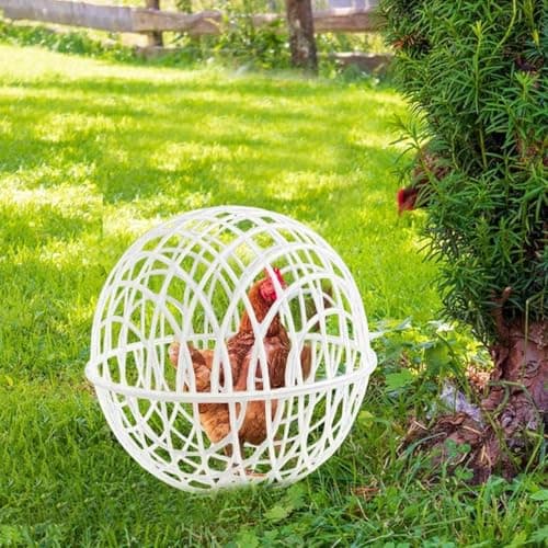 3PCS Ball Shaped Movable Chicken Coop Chicken Balls, Movable Chickens Ball Cage Coop Balls, Poultry Care Supplies, Small Animal House Habitat, for PigeonRabbit Duck Vegetable Protection — view 3