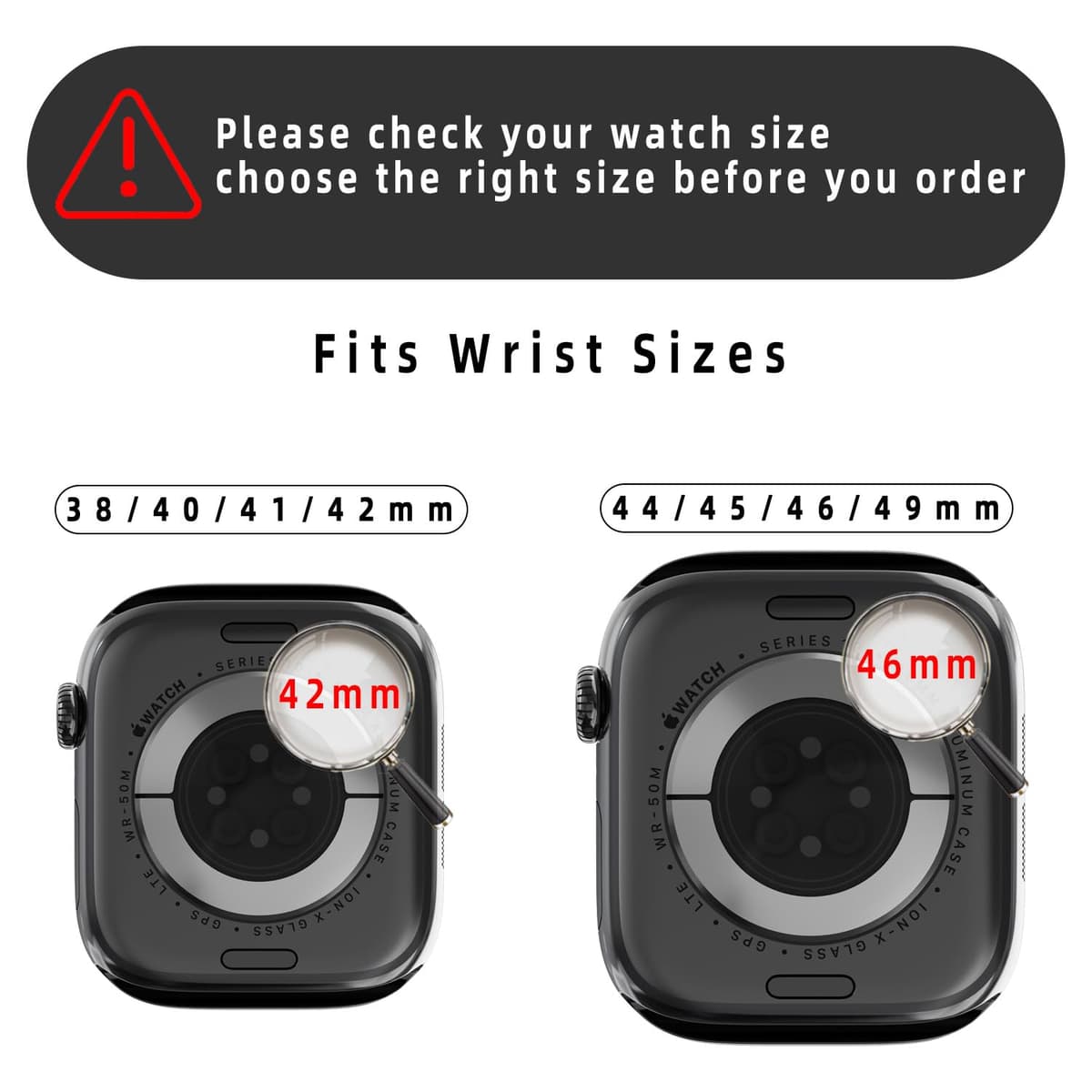 Leather Watch Band with Magnetic Buckle,Dressy Apple Watch Ultra Leather Band Rugged Durable Replacement Strap for Men & Women — view 7