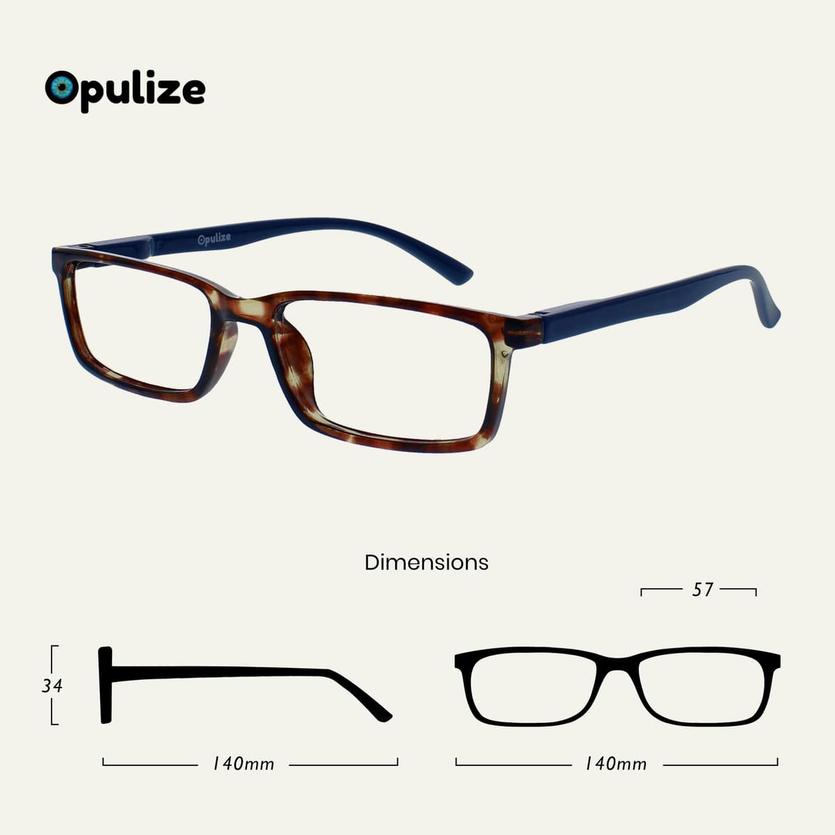OPULIZE SEE Blue Light Blocking Reading Glasses for Men Women Anti Glare Lenses UV Protection Rectangular, 3 Pack - Black/Brown/Blue — view 25
