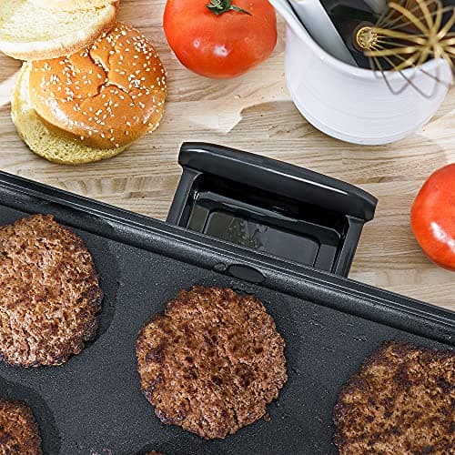 bella Electric Griddle with Warming Tray - Smokeless Indoor Grill, Nonstick Surface, Adjustable Temperature & Cool-touch Handles, 10" x 18", Copper/Black, PFOA & PTFE Free — view 7