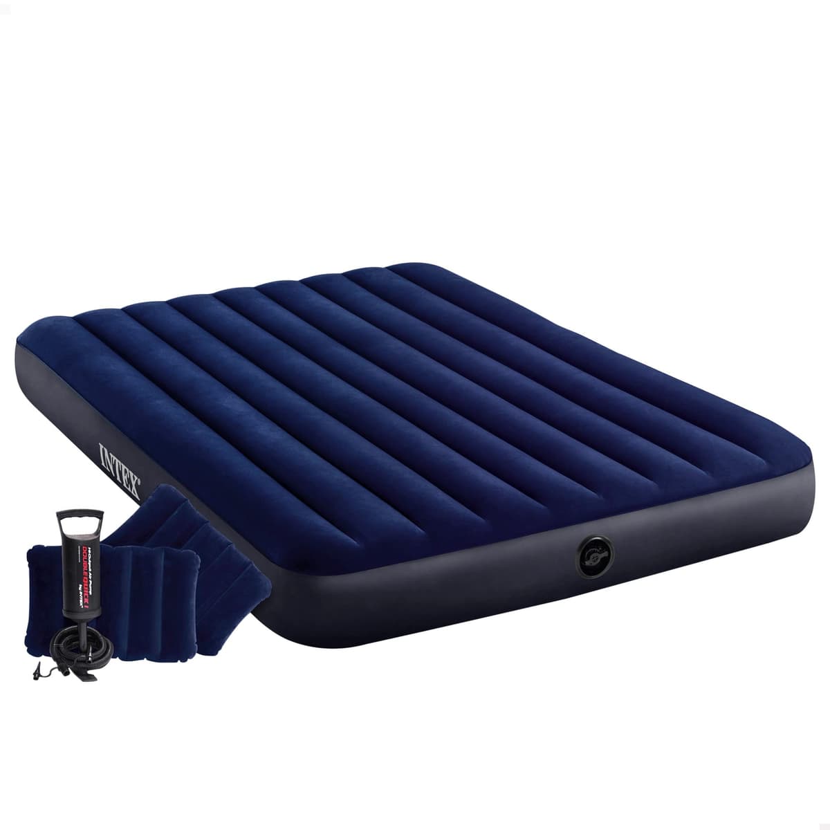 Intex Colchón hinchable Dura-Beam, Cama de aire inflable para camping Color Azul, acampada — view 12