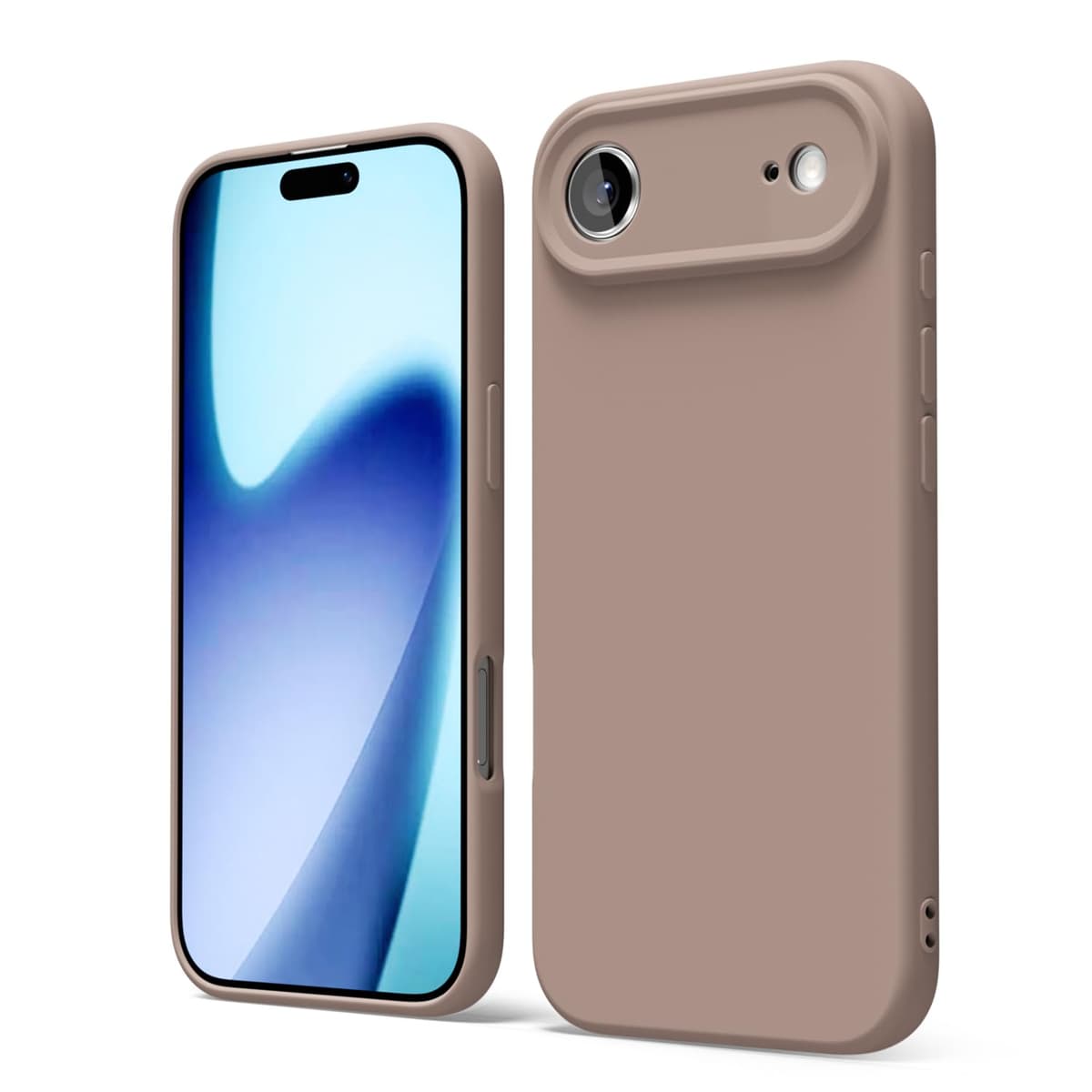 oakxco for iPhone 17 Pro Max Phone Case Liquid Silicone, Cute Thin Slim Grip Soft Rubber Gel for Women Men, Smooth Matte TPU Plain Solid Color Girly Simple Case with Camera Cover, Light Pink — view 984